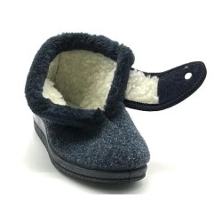 Zapatilla de Casa Abotinada con Velcro | Grupo Señaris