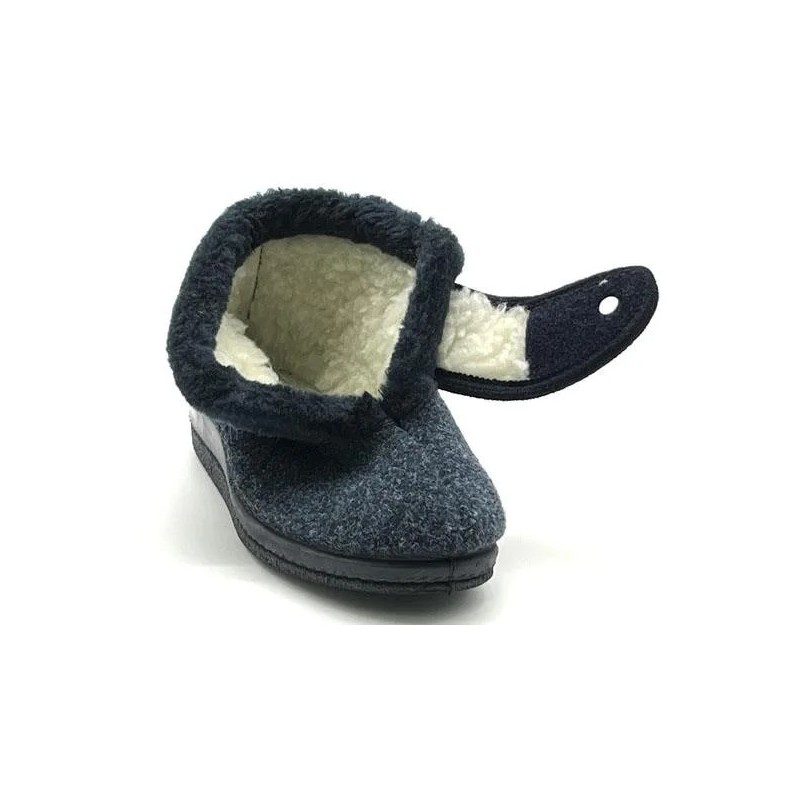 Zapatilla de Casa Abotinada con Velcro | Grupo Señaris
