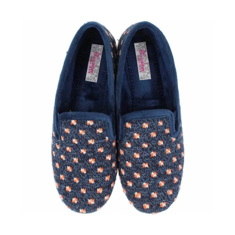 Zapatilla de Casa Cerrada con Cuña y Flores | Grupo Señaris