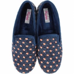 Zapatilla de Casa Cerrada con Cuña y Flores | Grupo Señaris