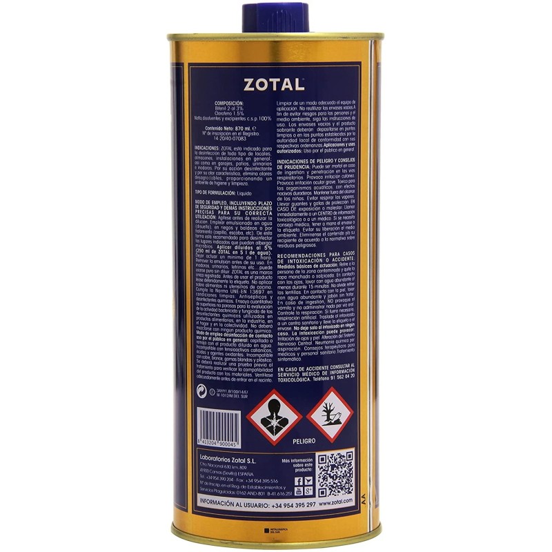 Zotal Desinfectante Ganadero | Higiene Animal | Señaris