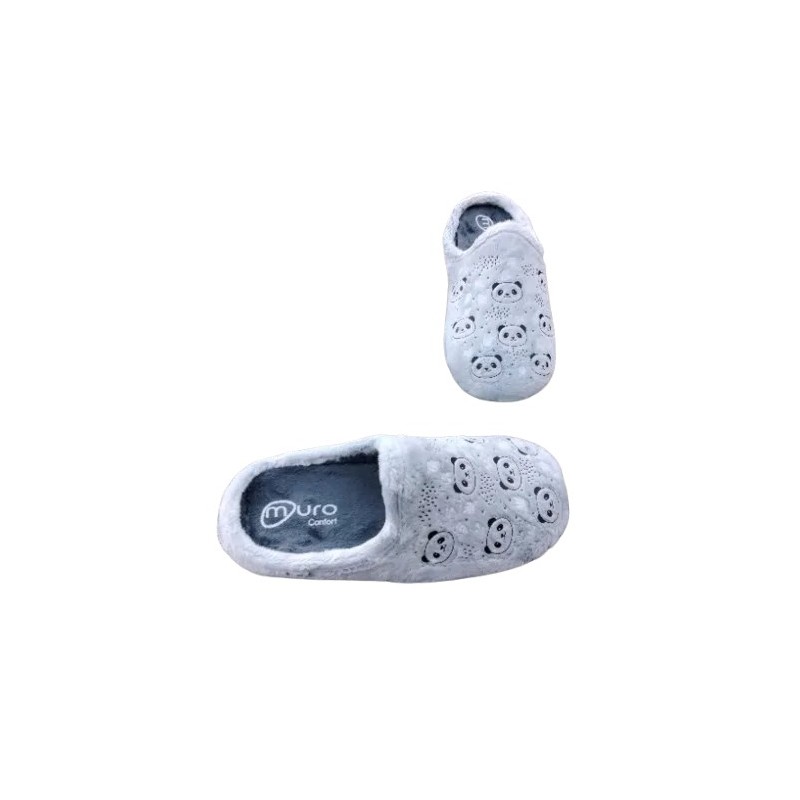 Zapatilla de Casa Pandas Gris – Confort y Estilo | Grupo Señaris