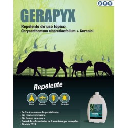 GERAPYX POUR ON REPELENTE MOSCAS PARA VACAS,CABALLOS,PERROS,ETC