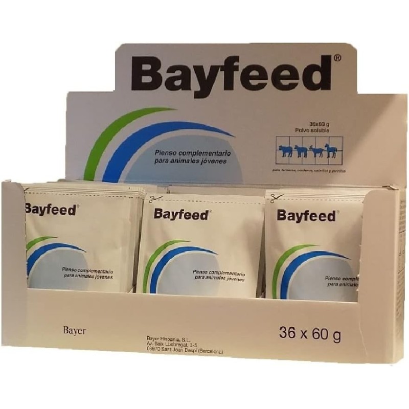 PIENSO COMPLEMENTARIO BAYFEED SOBRES 60gr*36 sobres